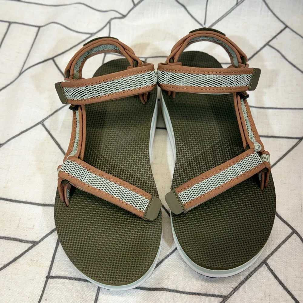 Teva Midform Universal Sandals Size 8 Green Mesh‎ Platform Strappy 1102451 READ